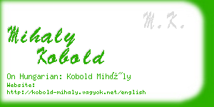 mihaly kobold business card